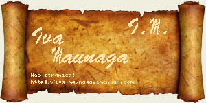 Iva Maunaga vizit kartica